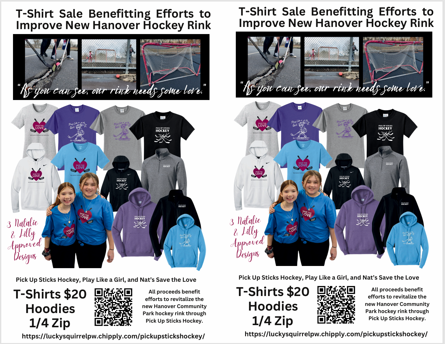 Hockey Dek T-Shirt Fundraiser Sale Flyer