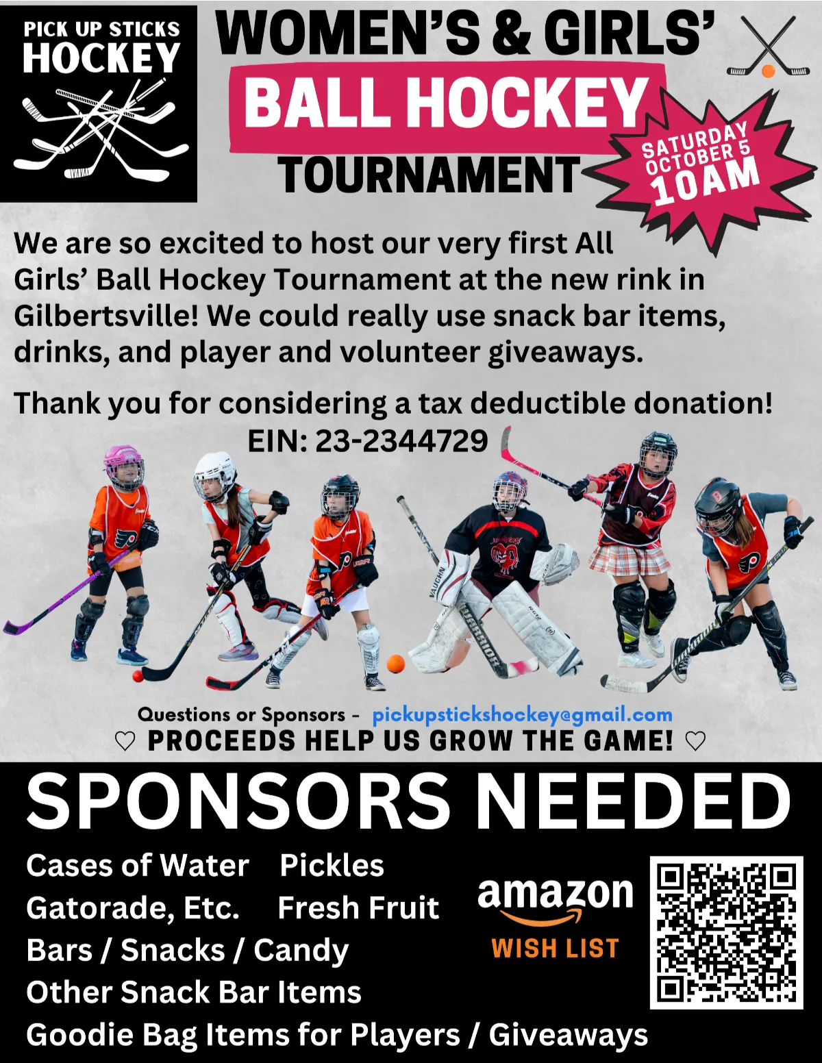 Sponsors Needed Flyer for Charity Tournament