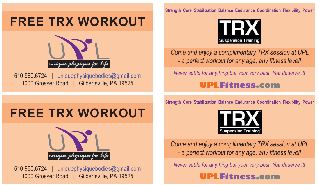 FREE TRX Coupon Card from UPL Fitness Studio