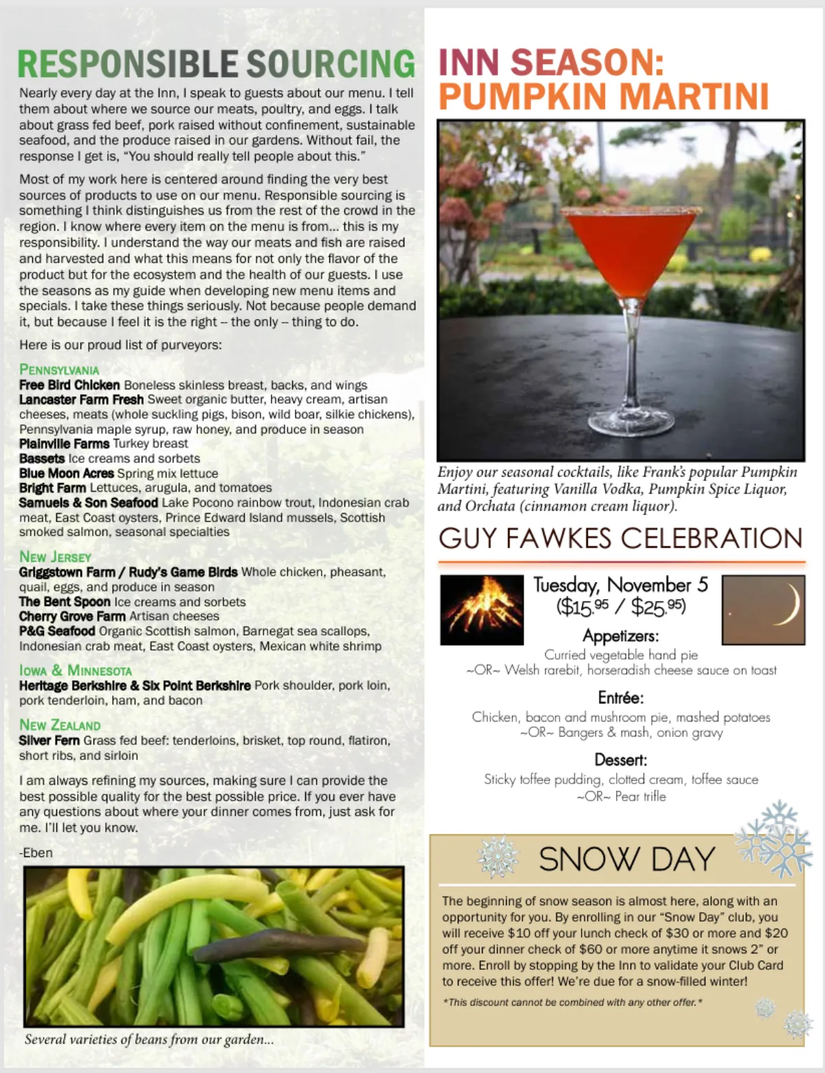 Yardley Inn Fall 2013 Newsletter