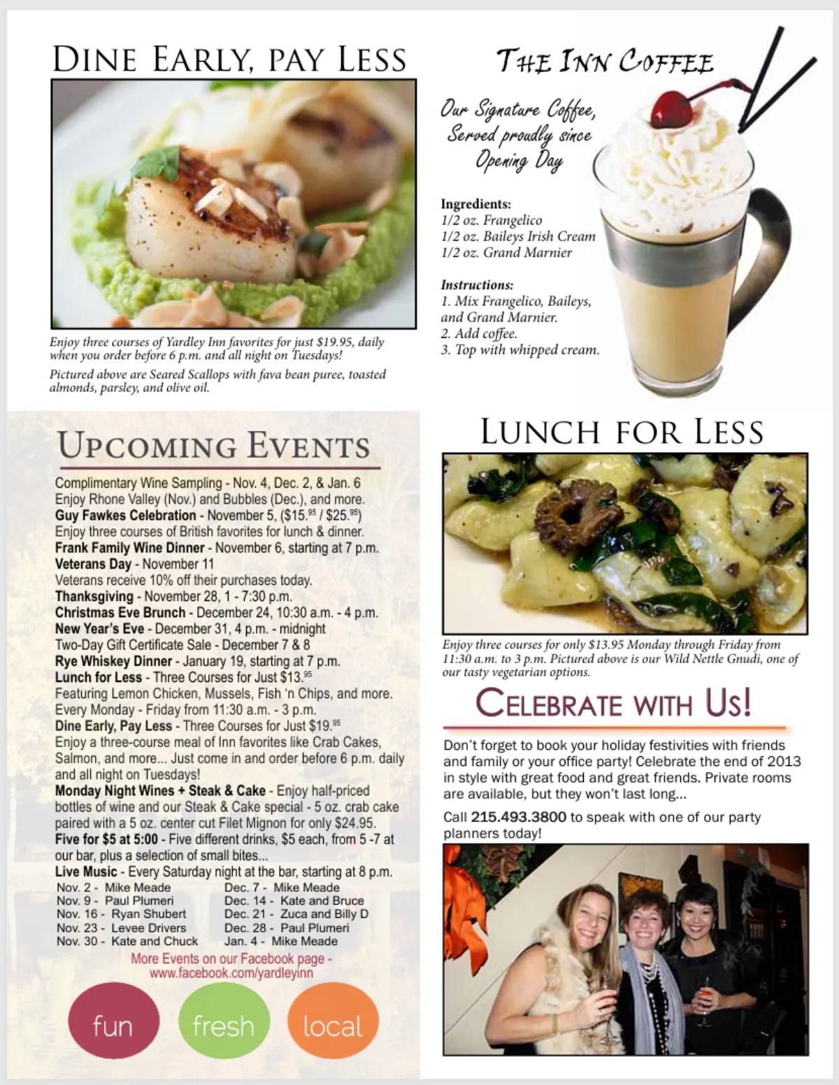 Yardley Inn Fall 2013 Newsletter