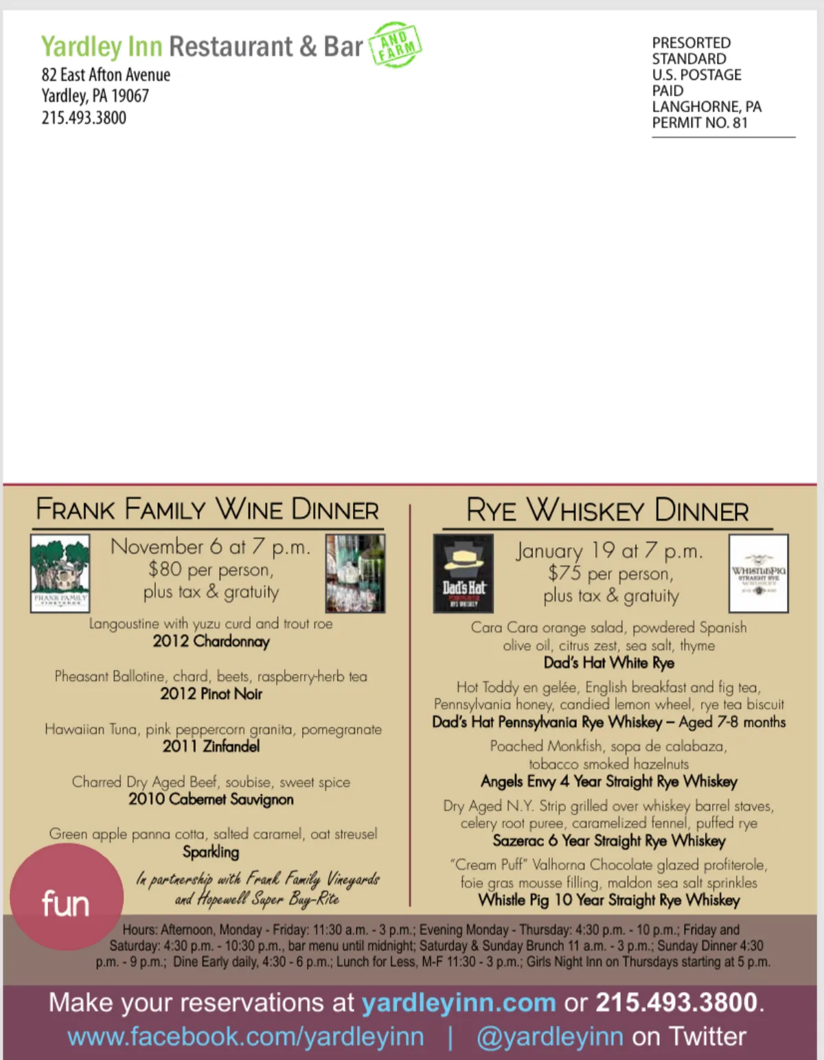 Yardley Inn Fall 2013 Newsletter