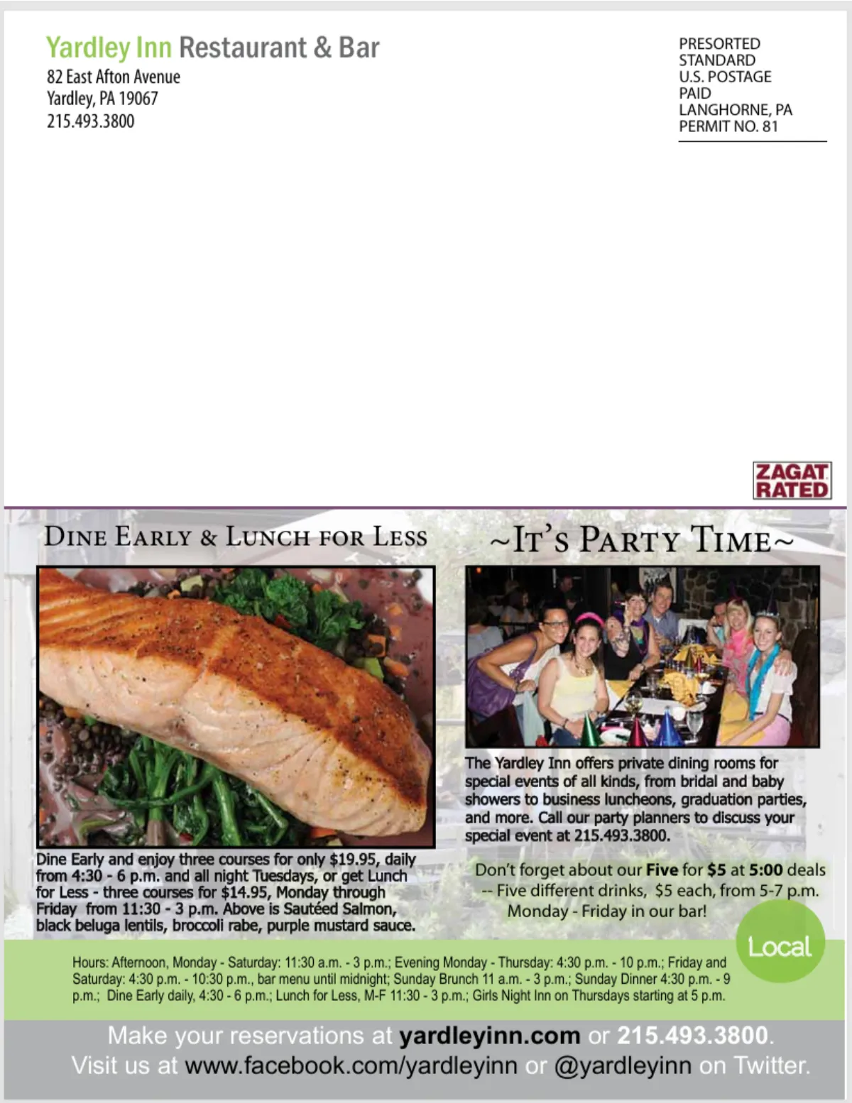 Yardley Inn Newsletter Spring / Summer 2014