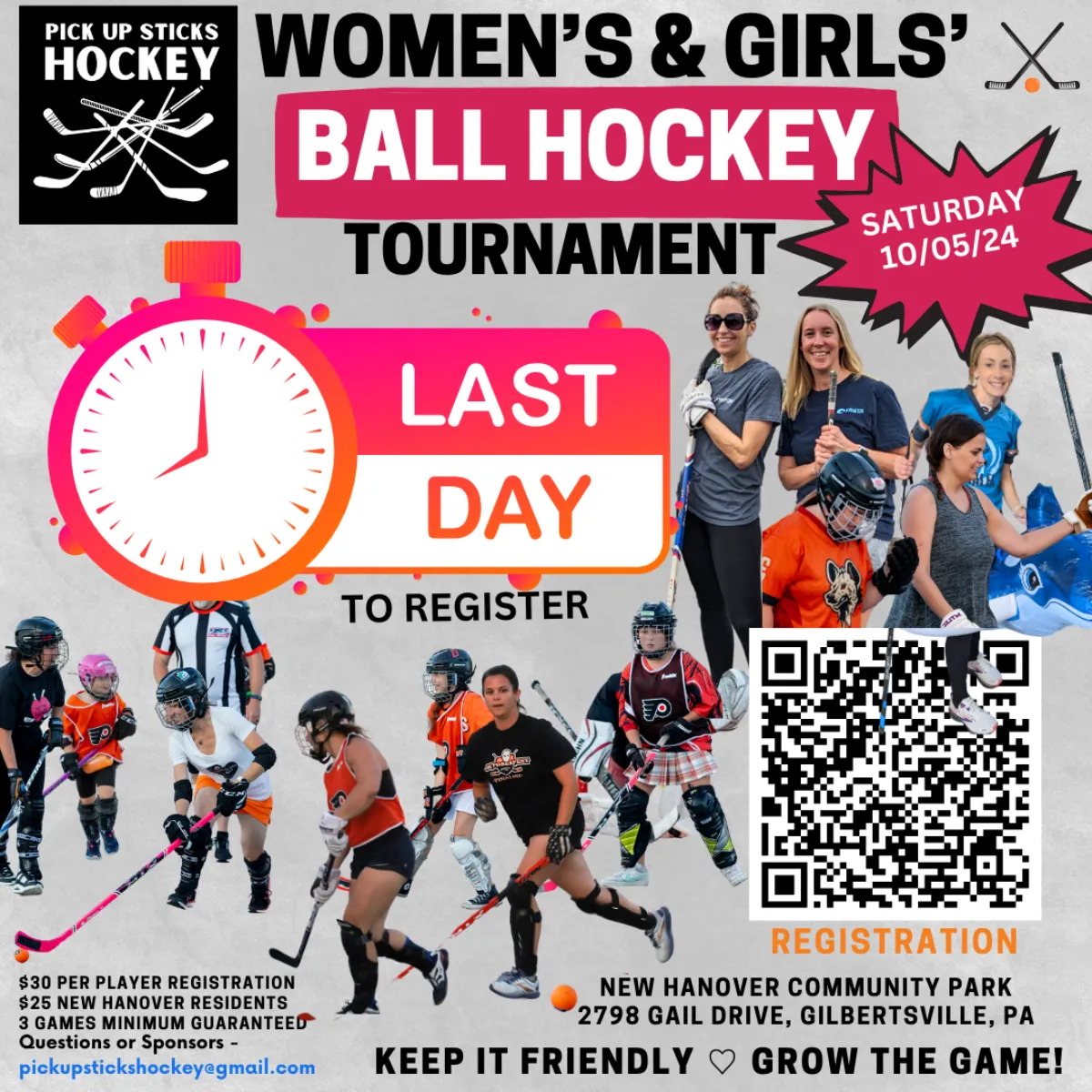 Women’s Tournament Last Day to Register Social Media Marketing Graphic